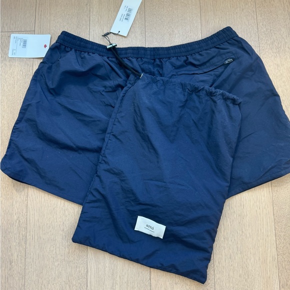 NEW AMI Paris Navy Short length Swim trunks size XXL - Picture 8 of 8